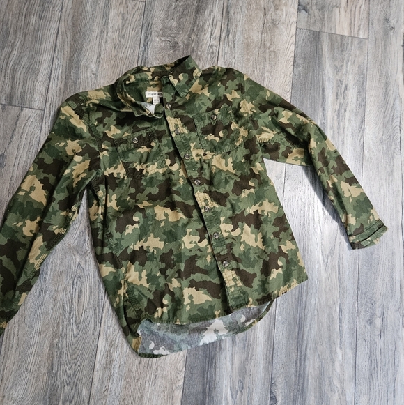Boys Checkered and Camouflage Shirt Set - Picture 6 of 6